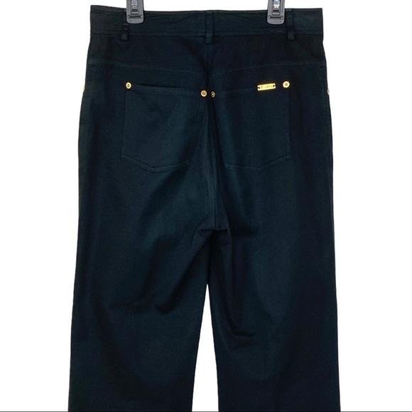 St. John Sport Black Slightly Flared Pants Sz 6 - Picture 6 of 15